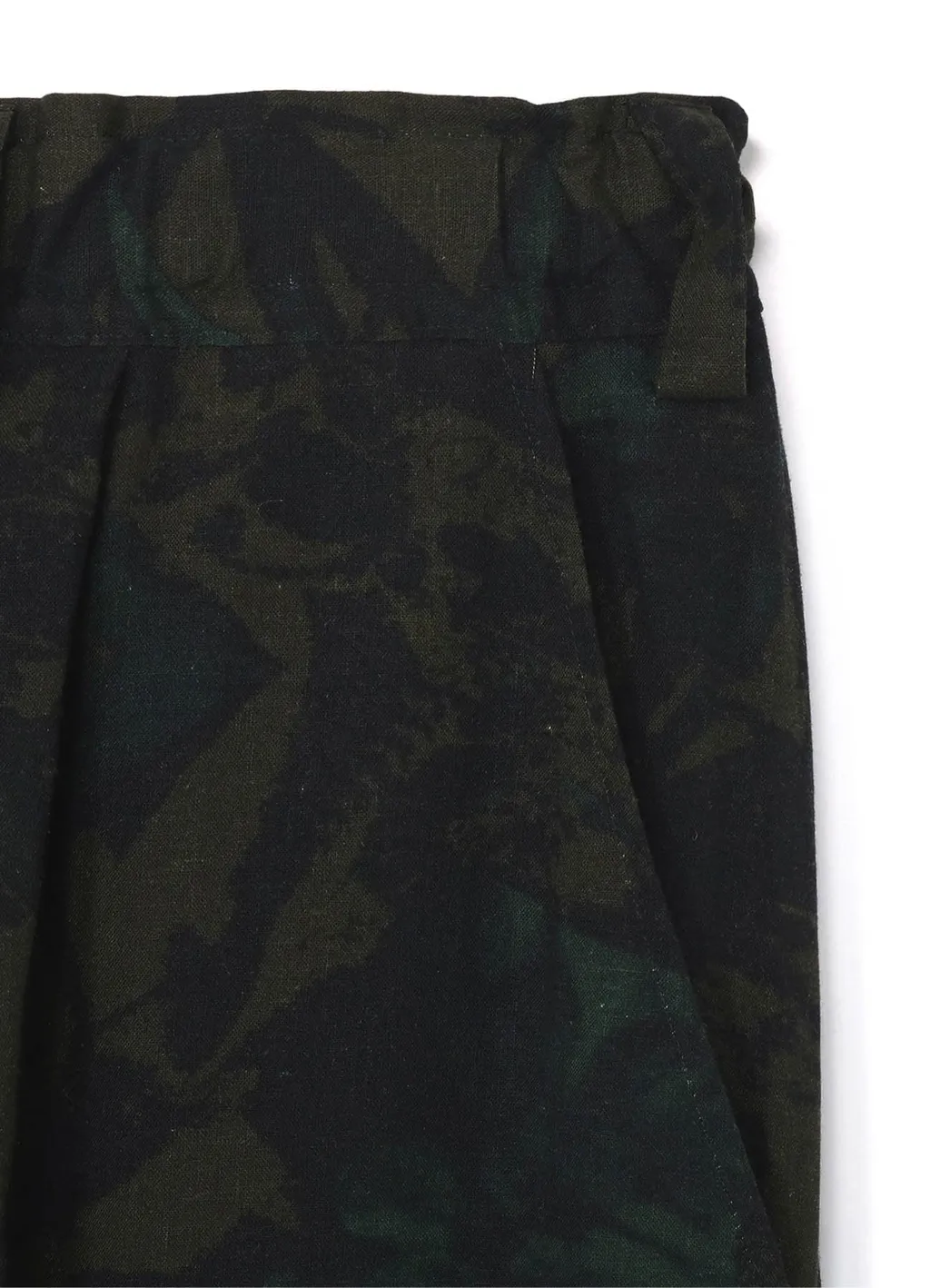 Withering Flower Eleastic Band Hem Pants