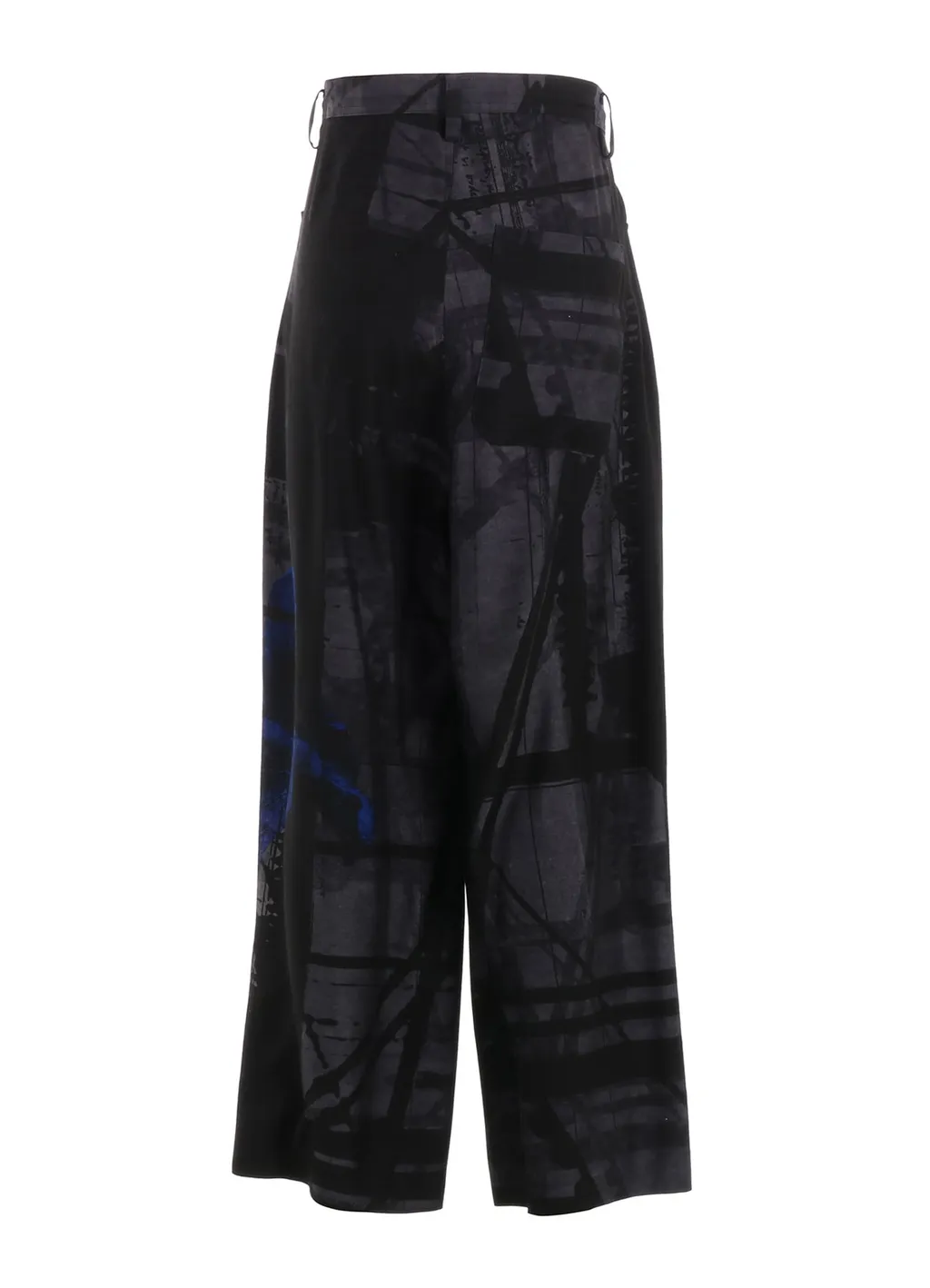 Flower&Cable Print Long Straight Pants