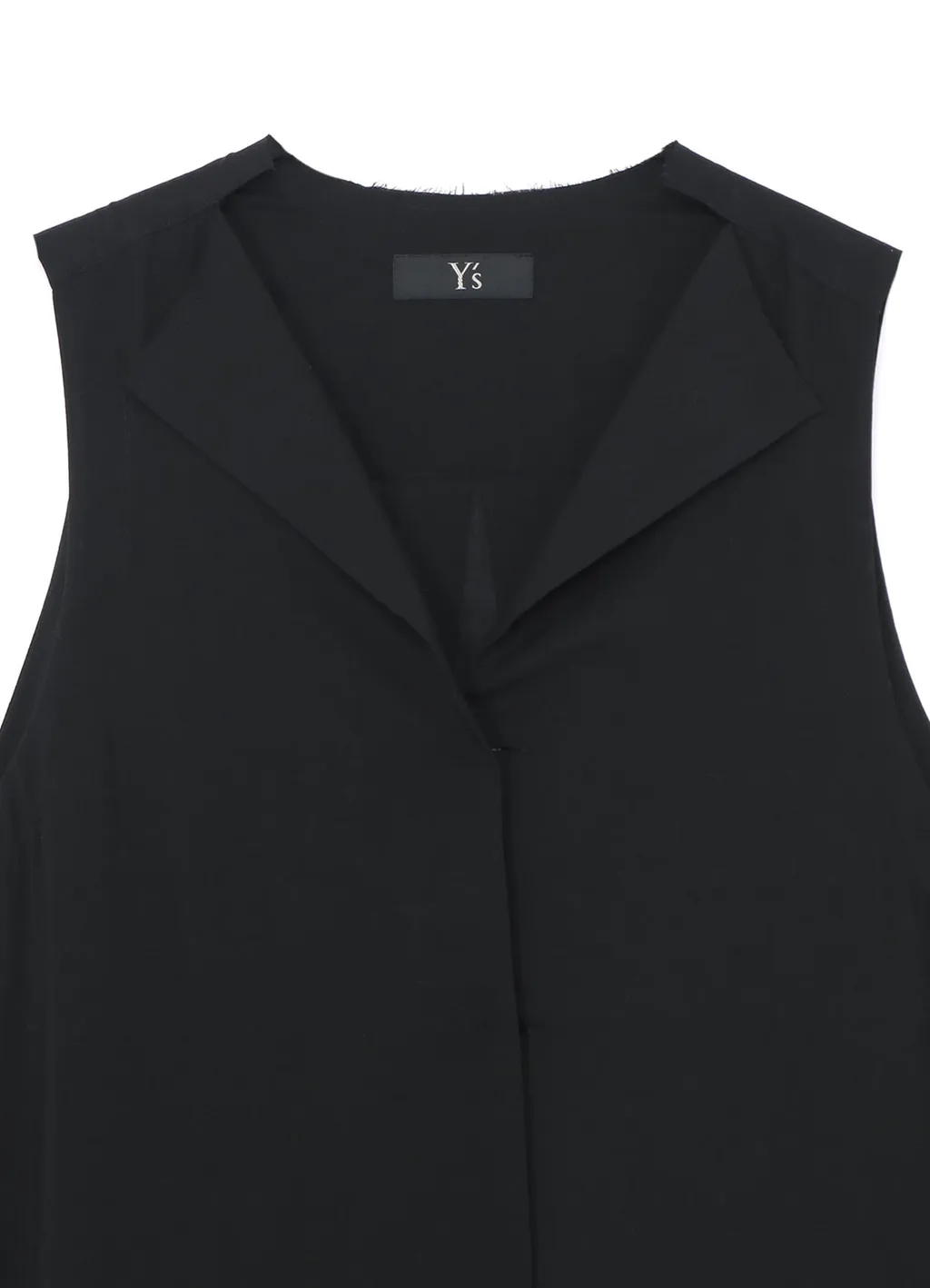 Sleeveless Dress With Notched Lapel Collar