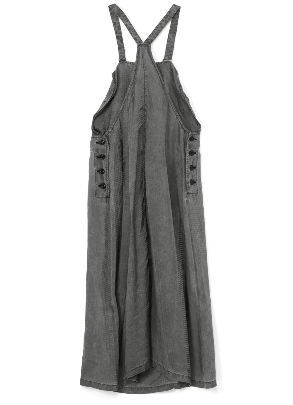 Cupro Houndstooth Apron Dress