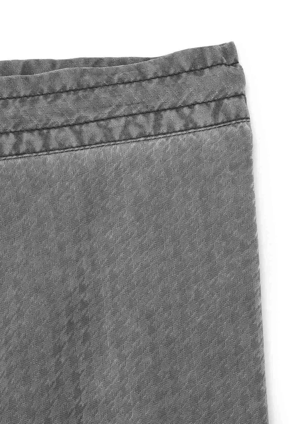Cupro Houndstooth Asymmetric Pants