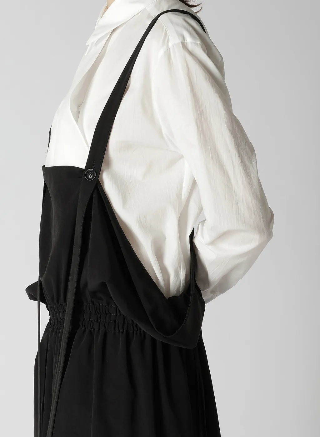 Crepe De Chine Gathered Jumper Dress