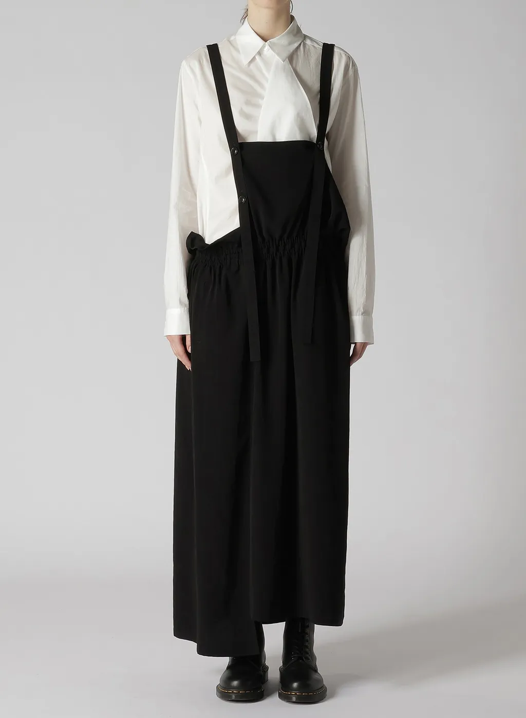 Crepe De Chine Gathered Jumper Dress