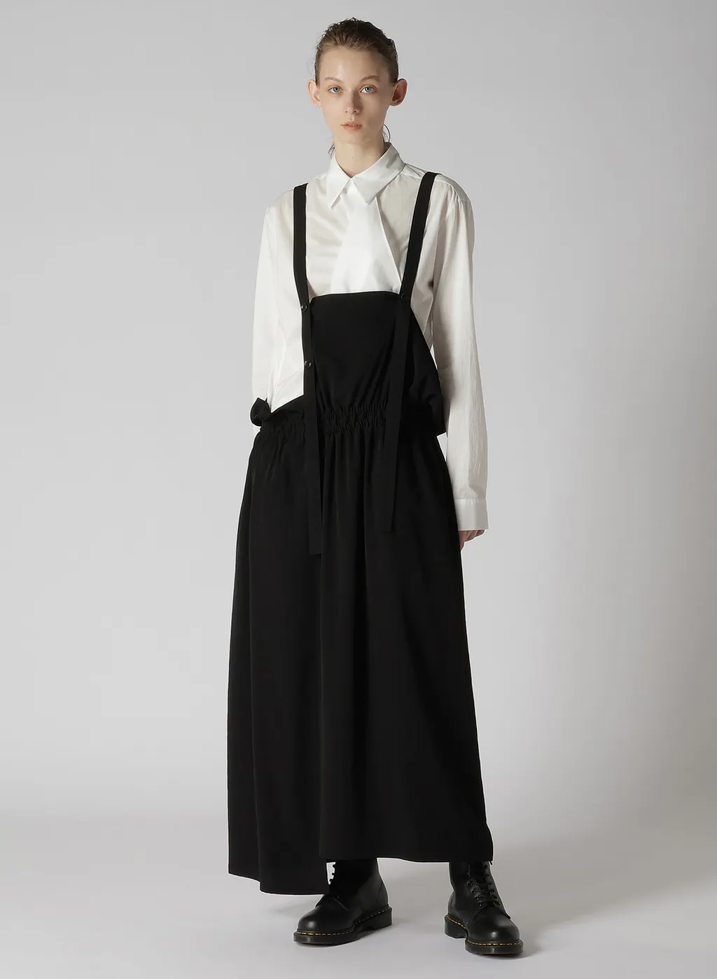 Crepe De Chine Gathered Jumper Dress