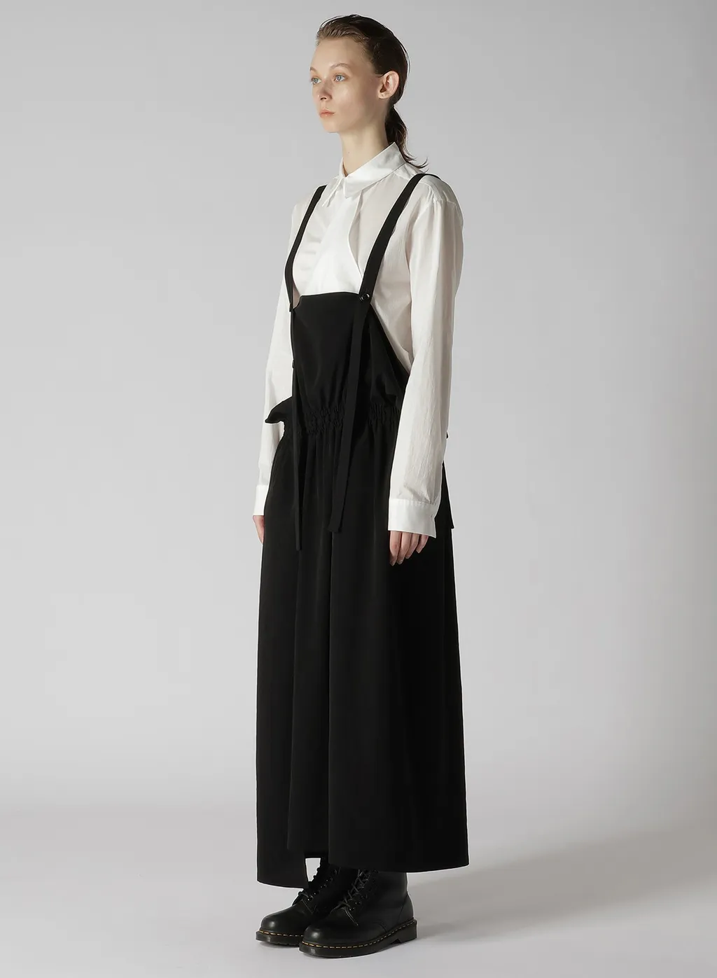 Crepe De Chine Gathered Jumper Dress