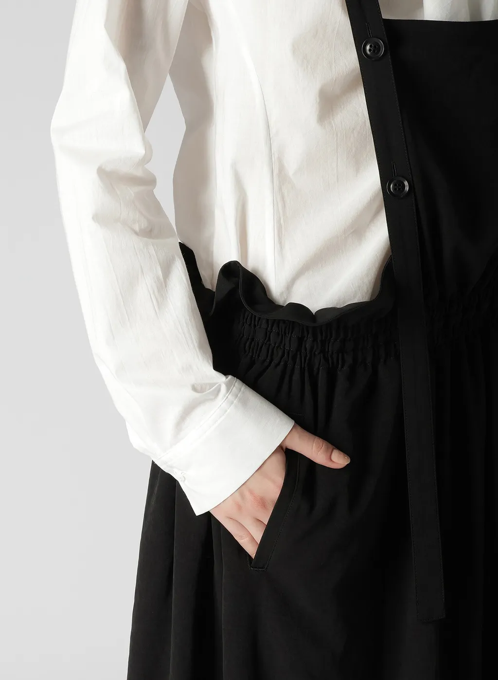 Crepe De Chine Gathered Jumper Dress