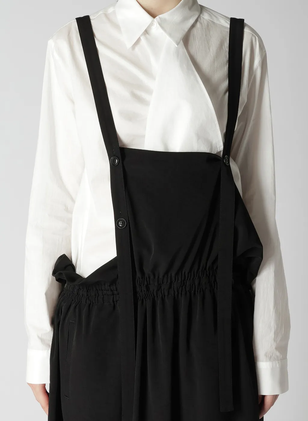 Crepe De Chine Gathered Jumper Dress