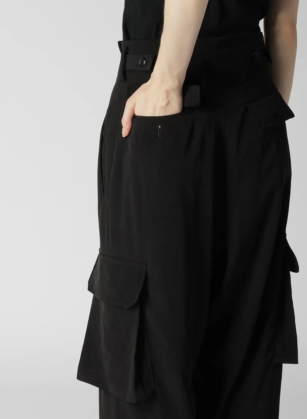 Crepe De Chine Cargo Pants