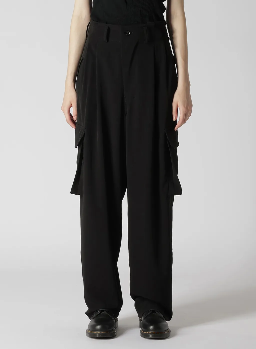 Crepe De Chine Cargo Pants