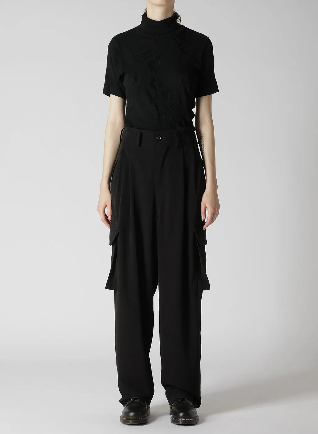 Crepe De Chine Cargo Pants