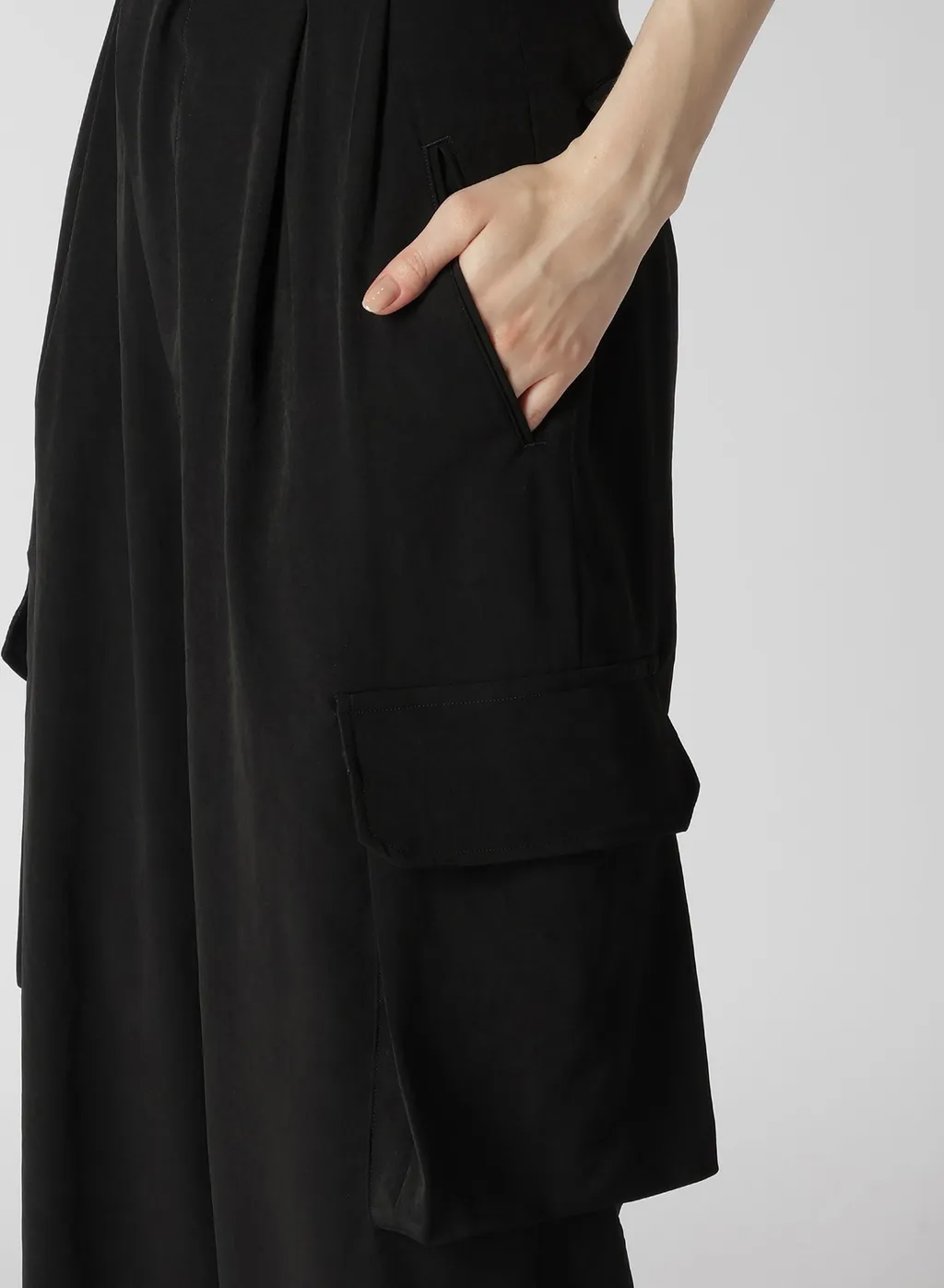 Crepe De Chine Cargo Pants