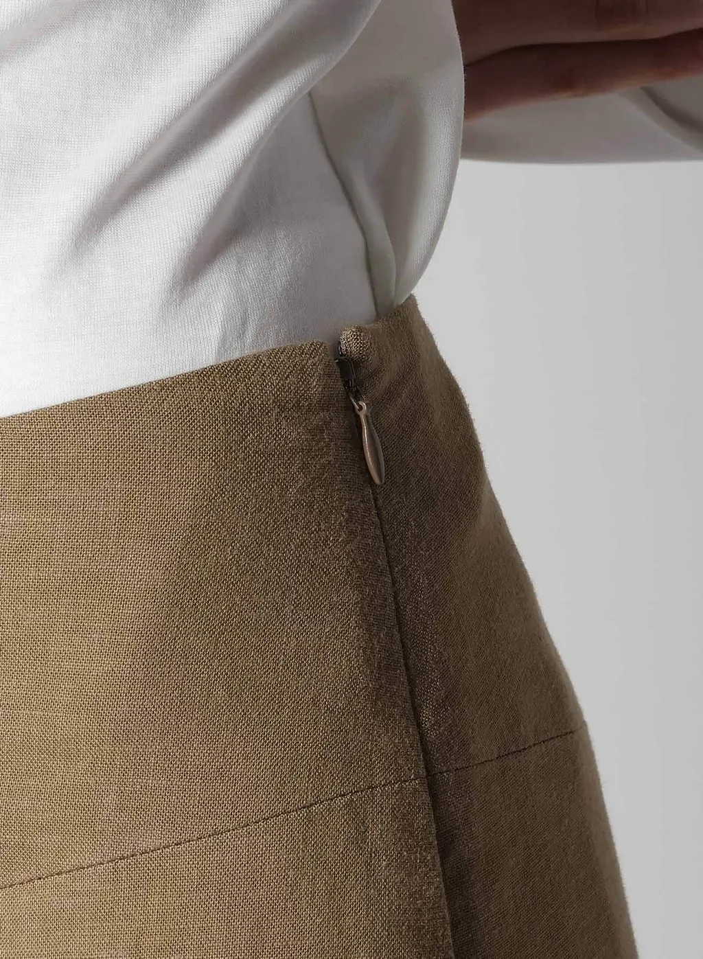 Ry/Li Canvas Asymmeteric Flare Skirt