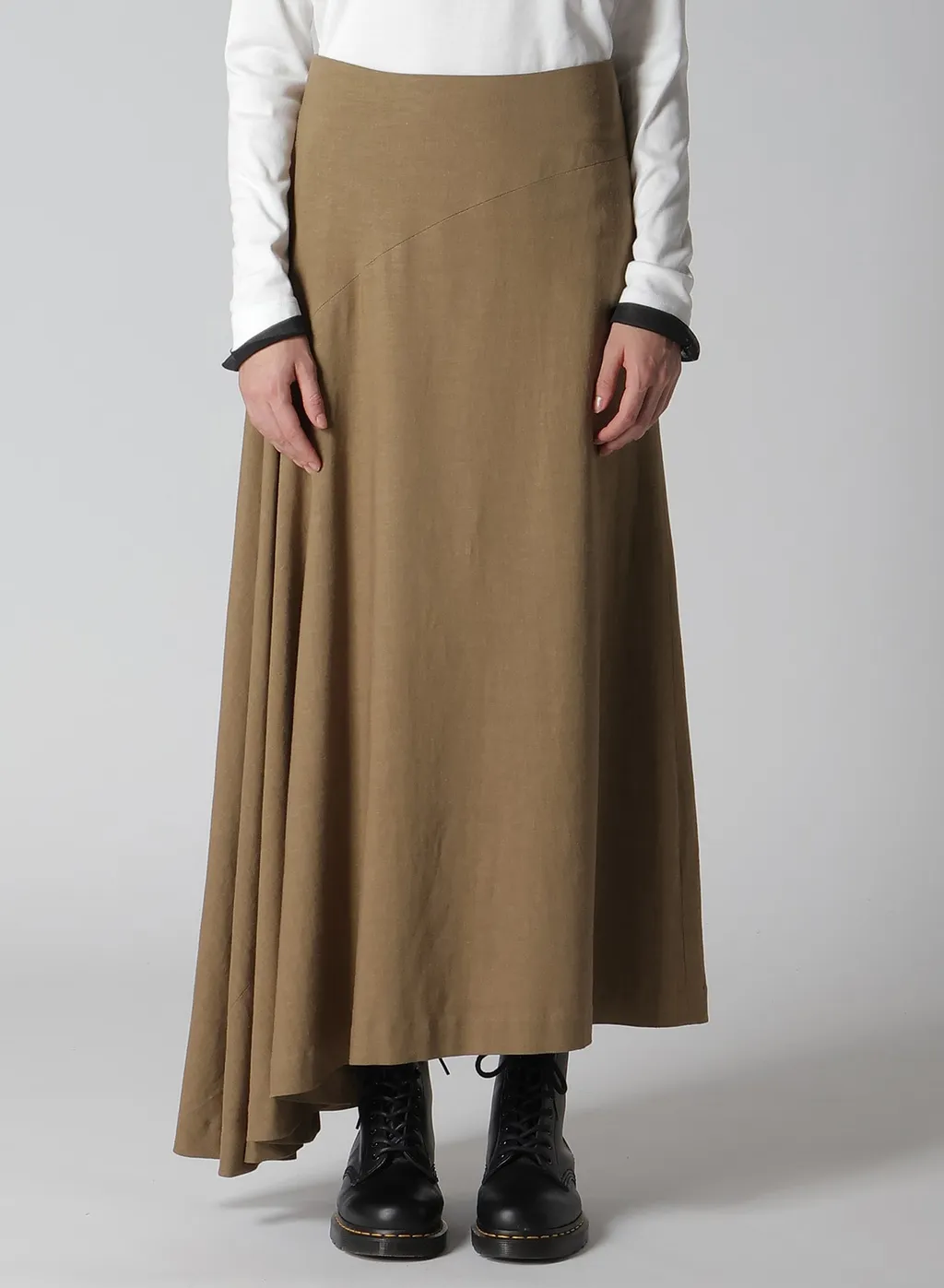 Ry/Li Canvas Asymmeteric Flare Skirt