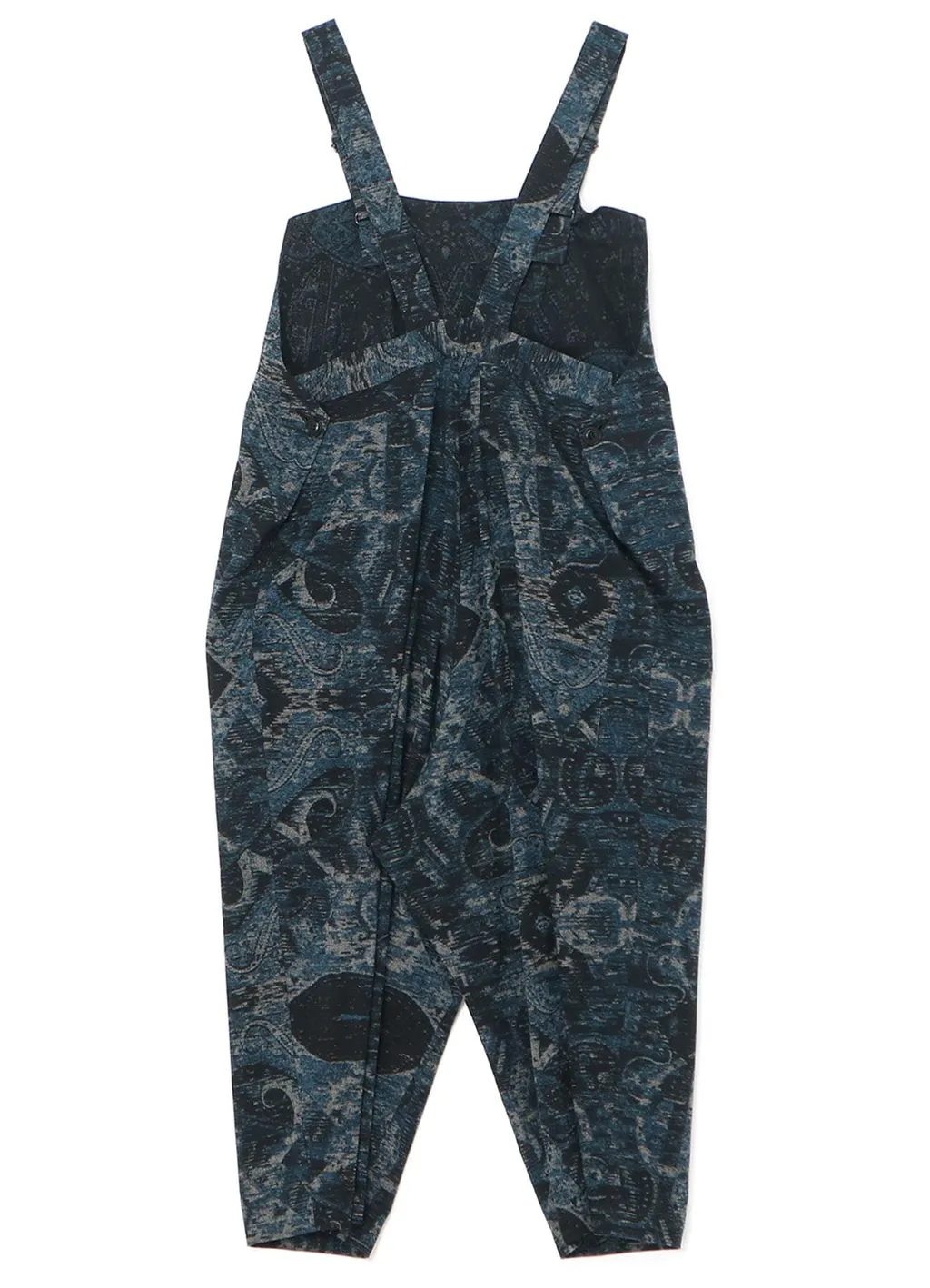 Cotton Heather Dungaree Jacquard Print Salopette Pants