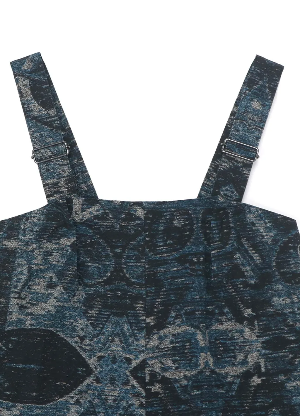 Cotton Heather Dungaree Jacquard Print Salopette Pants