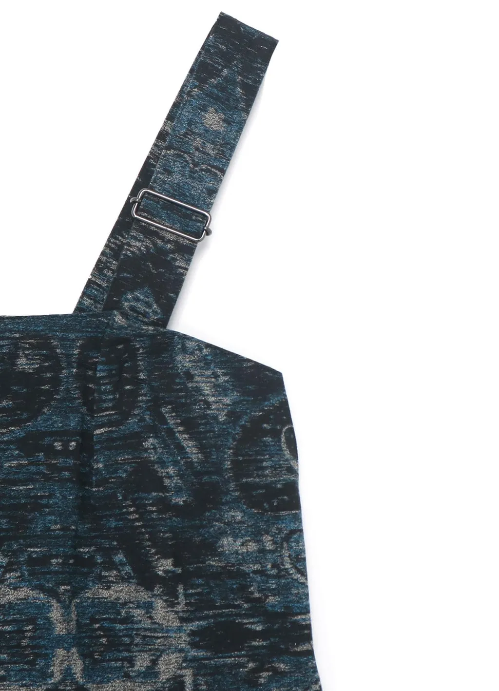 Cotton Heather Dungaree Jacquard Print Salopette Pants