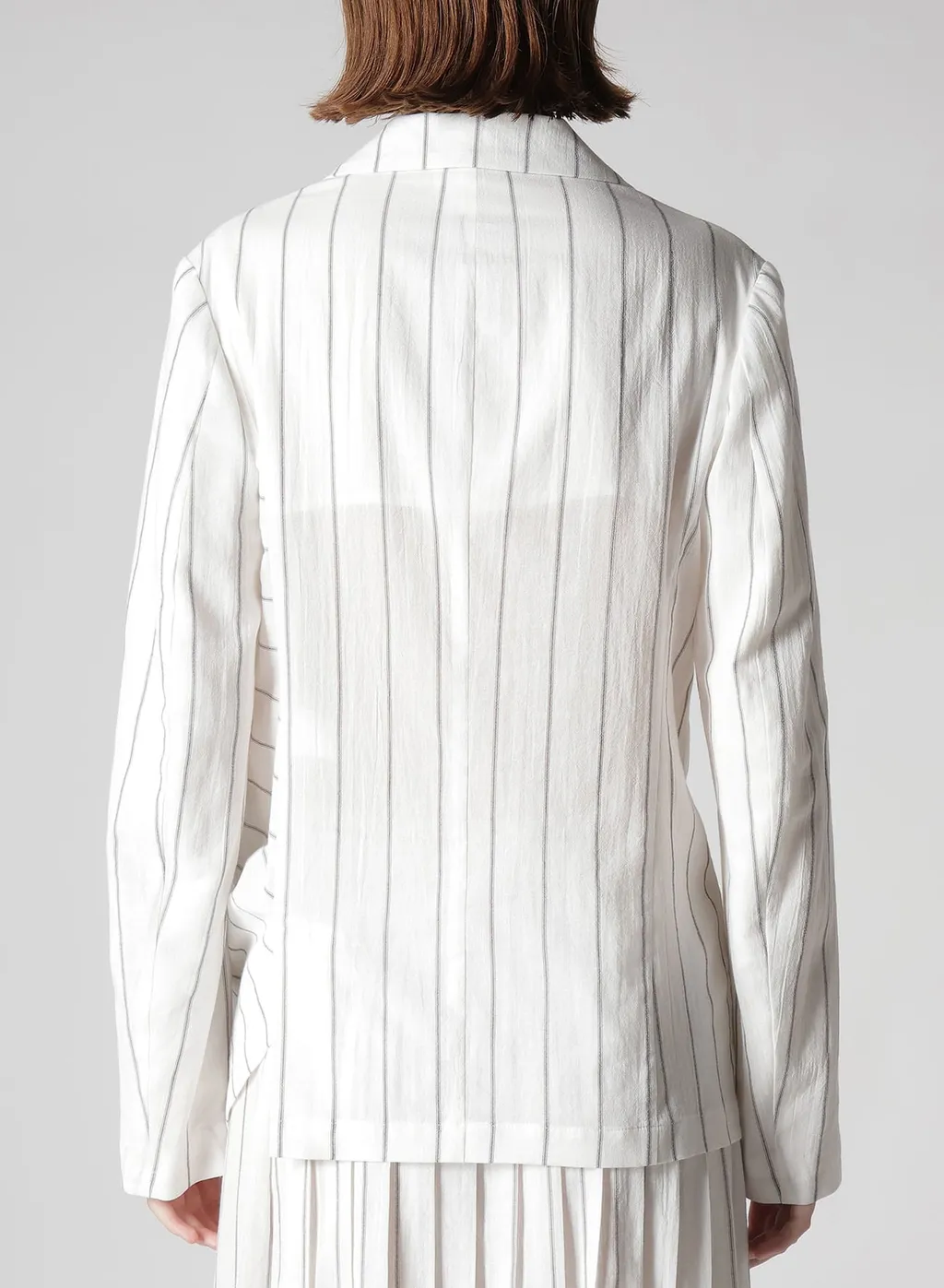 Washer Stripe Left Side Dropped Jacket