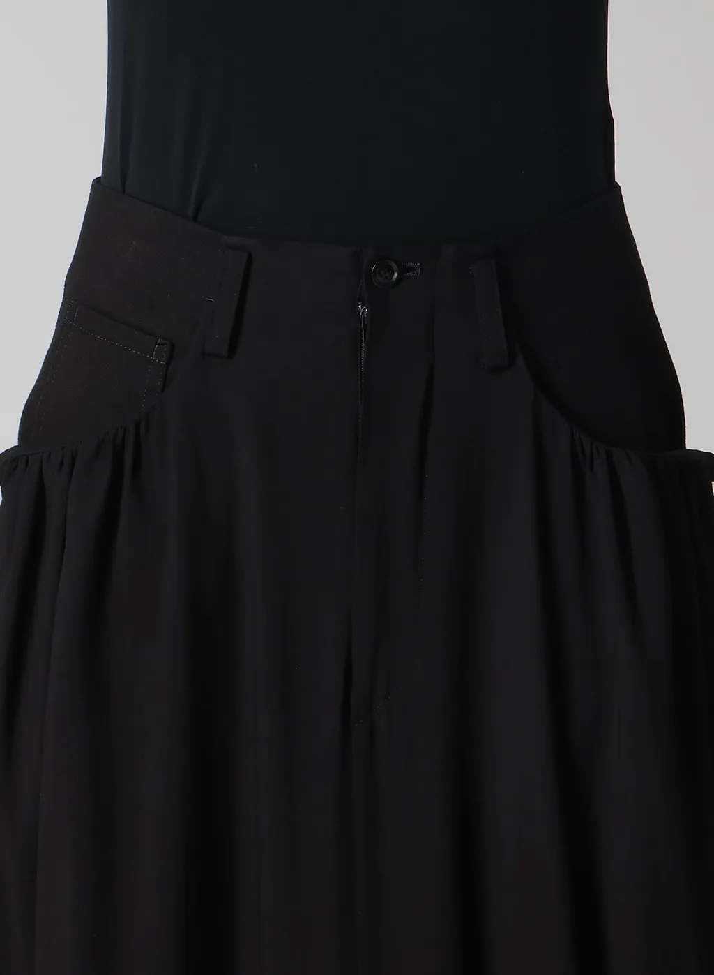 Black Denim Combination Skirt