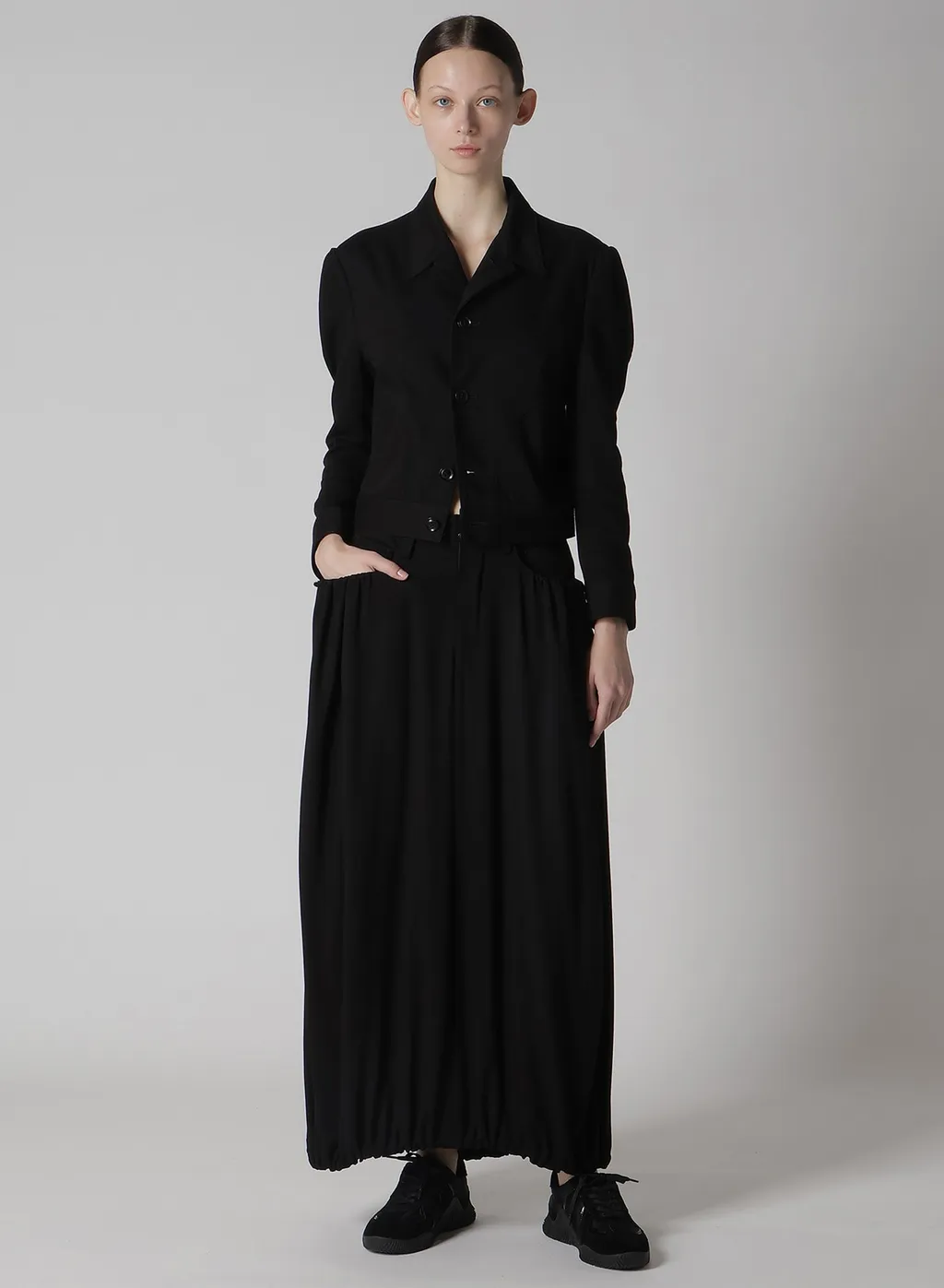 Black Denim Combination Skirt
