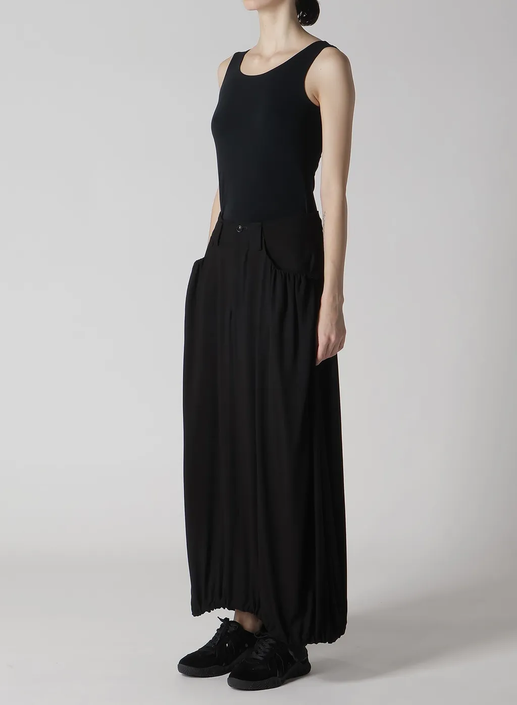 Black Denim Combination Skirt