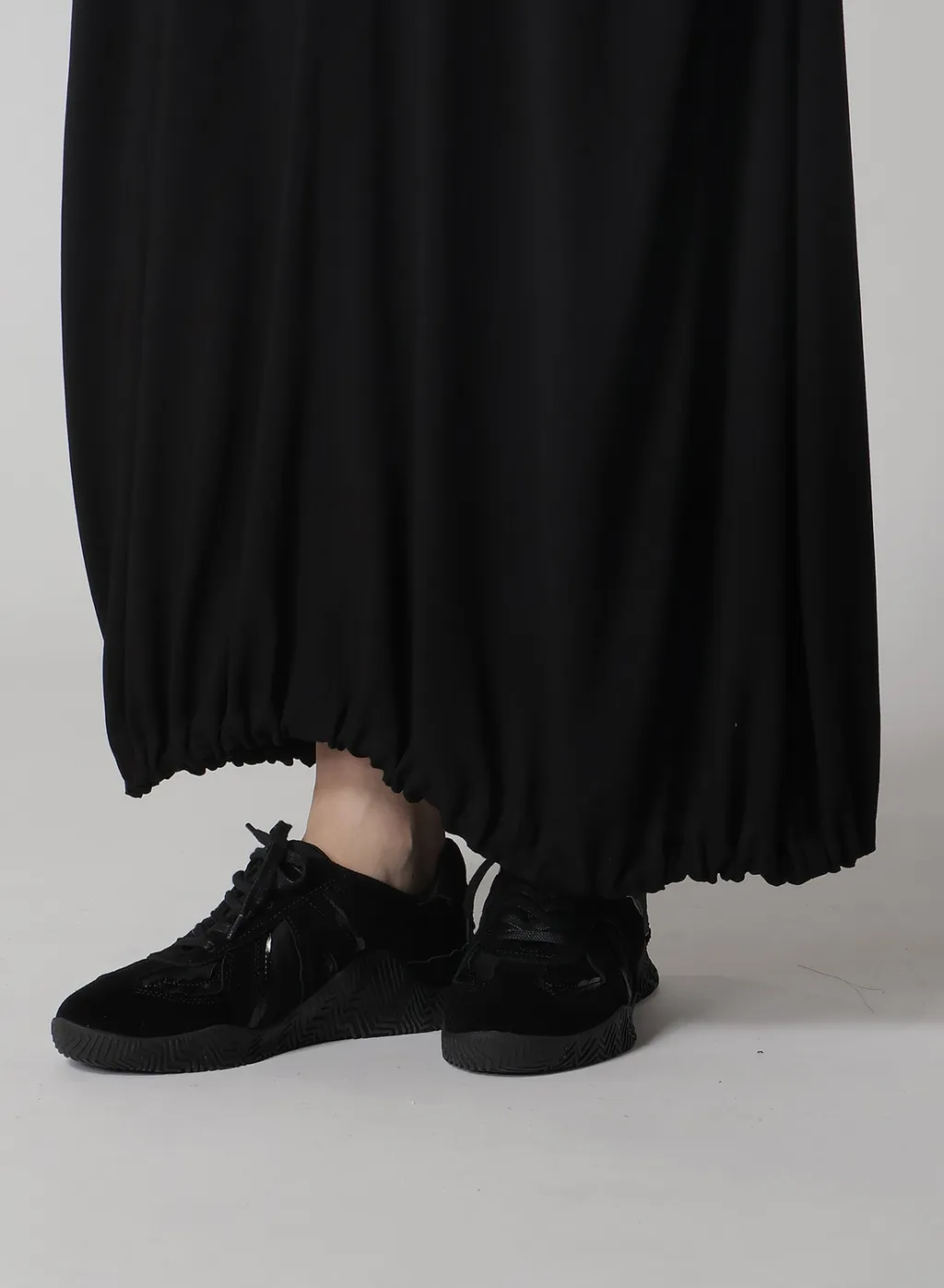 Rigid Denim Combination Skirt