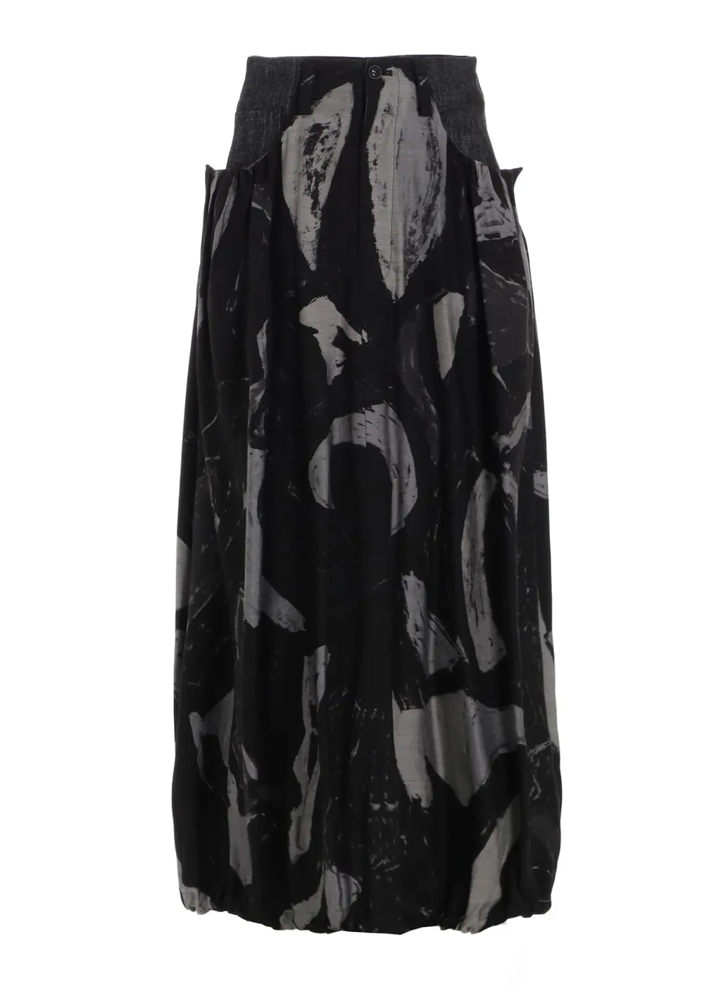 Denim/Cupro Combination Skirt