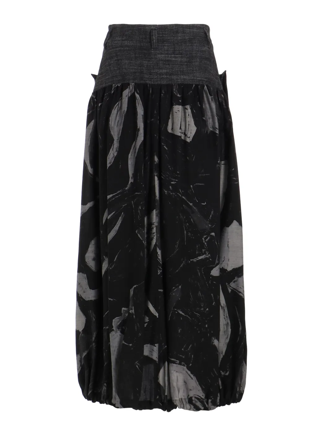 Denim/Cupro Combination Skirt
