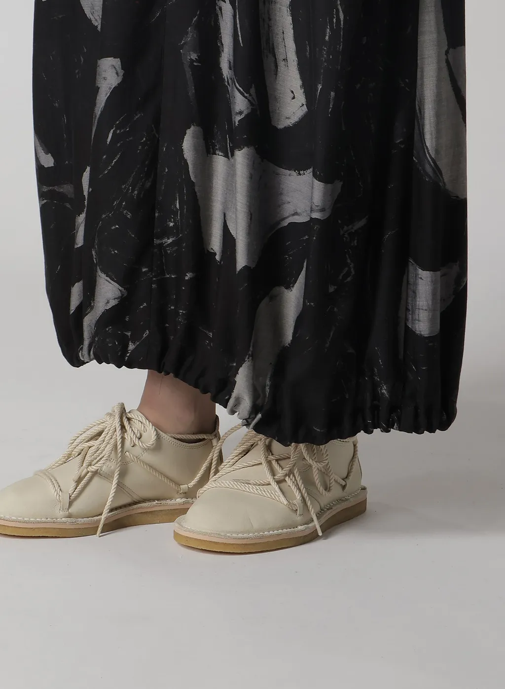 Denim/Cupro Combination Skirt