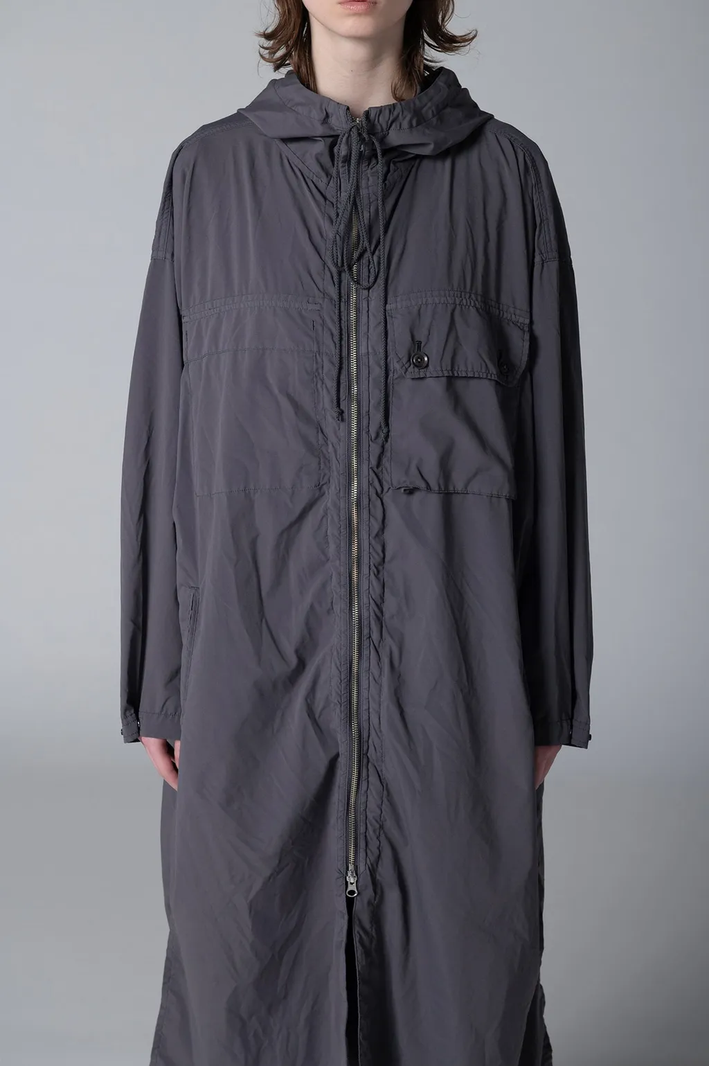 Typewriter Polyester Hooded Dress