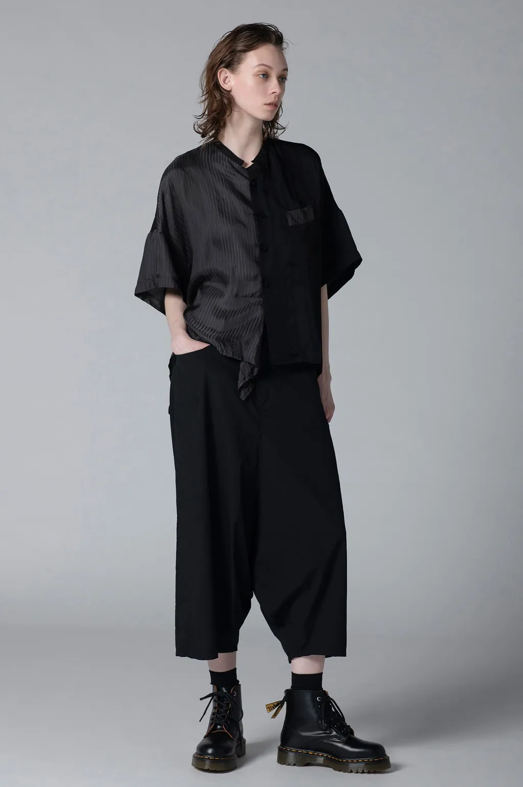 Typewriter Polyester 5-Pocket Sarouel Pants