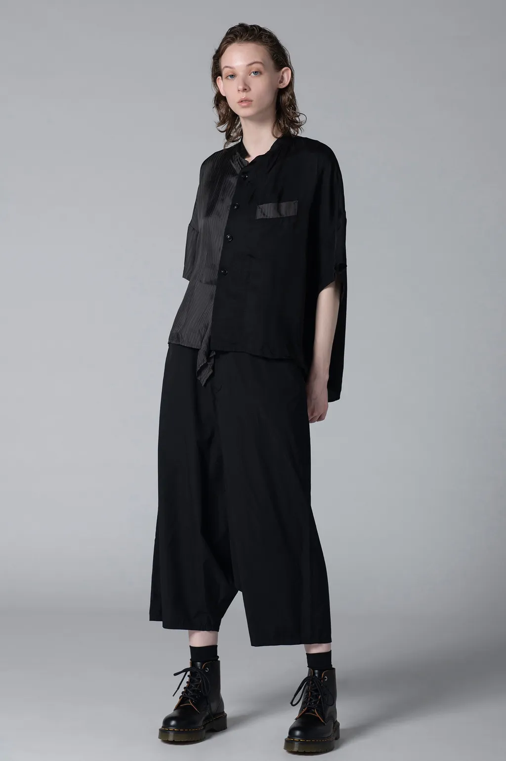 Typewriter Polyester 5-Pocket Sarouel Pants