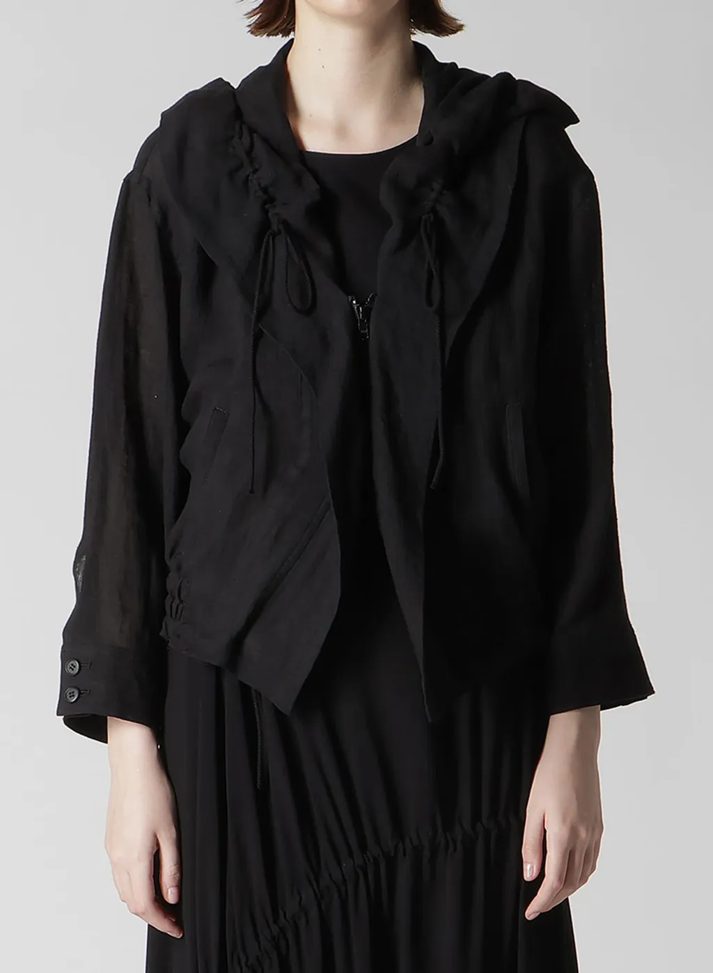 Linen Untwisted Lawn Gathered Blouson