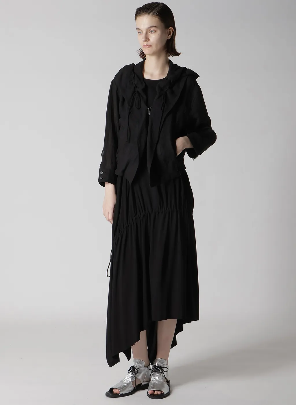 Linen Untwisted Lawn Gathered Blouson