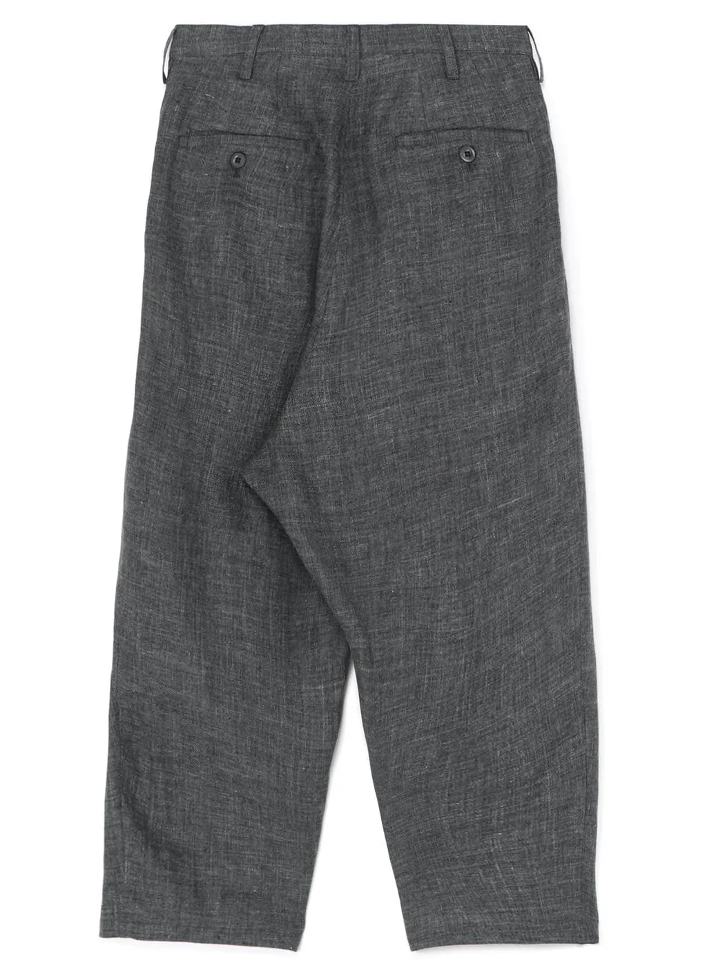 Linen Tweed Pleats Tapered Pants