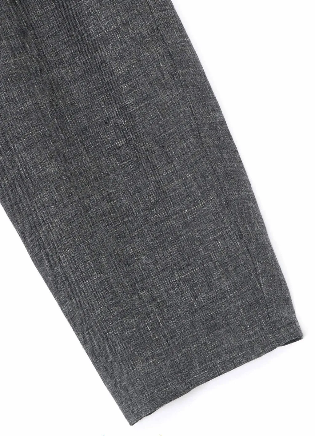 Linen Tweed Pleats Tapered Pants