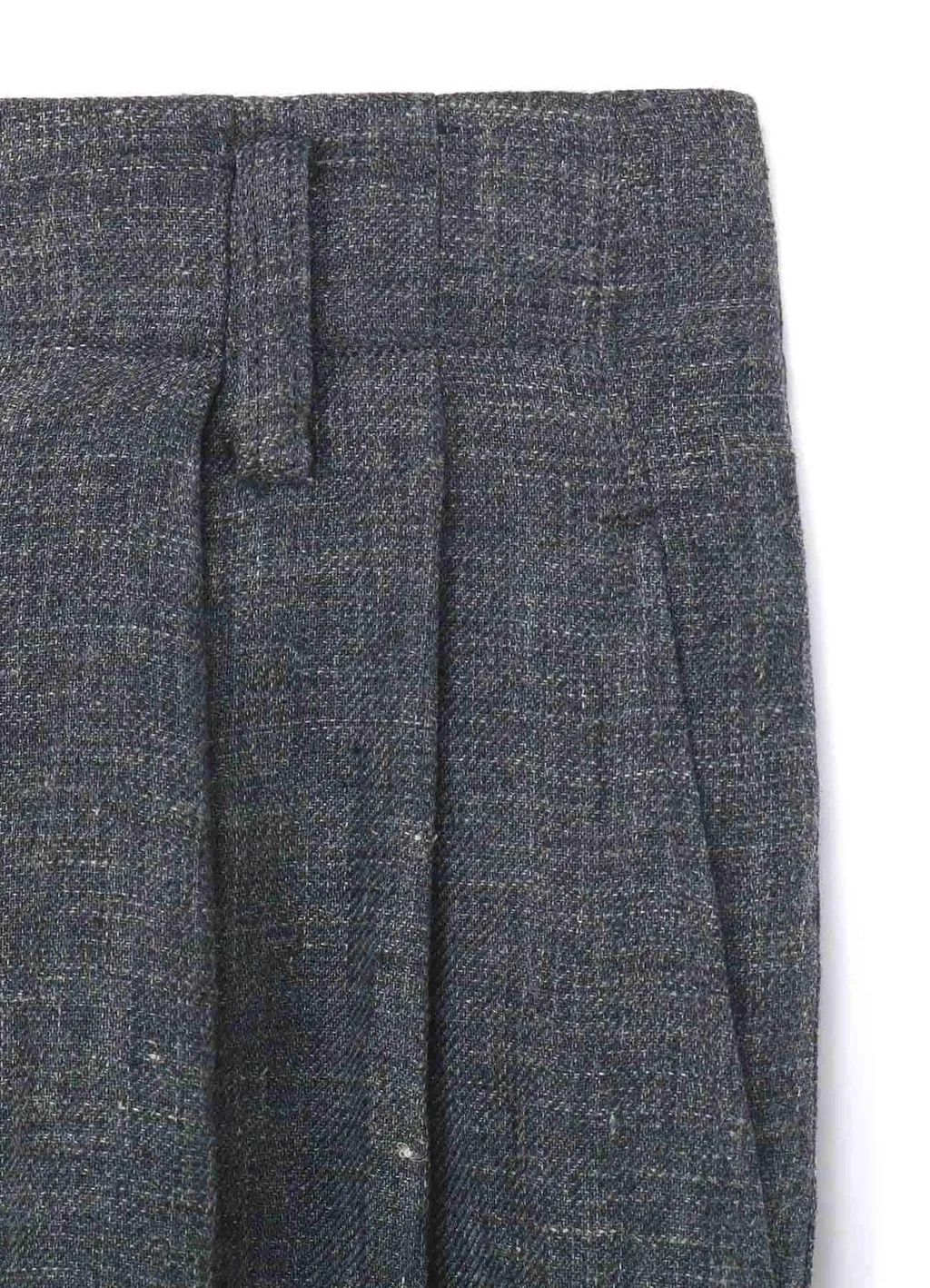 Linen Tweed Lace Up Hem Pants