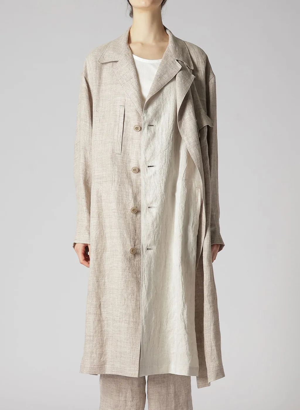 Linen Tweed Double Layered Coat