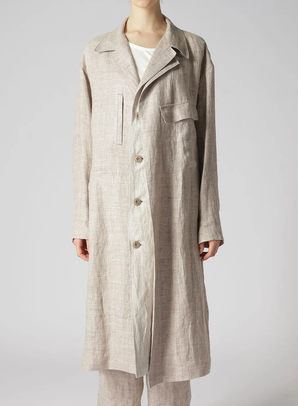 Linen Tweed Double Layered Coat