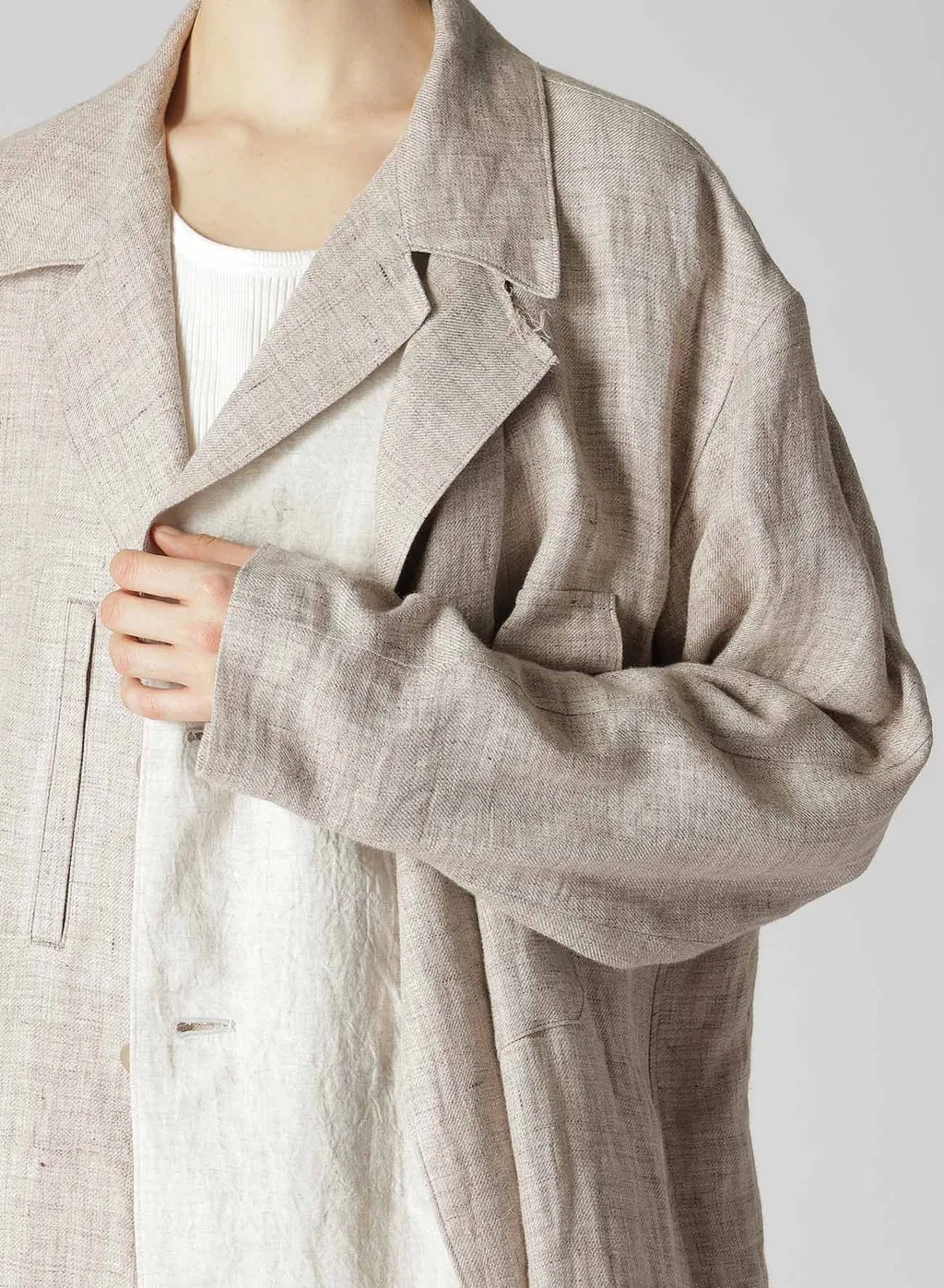 Linen Tweed Double Layered Coat