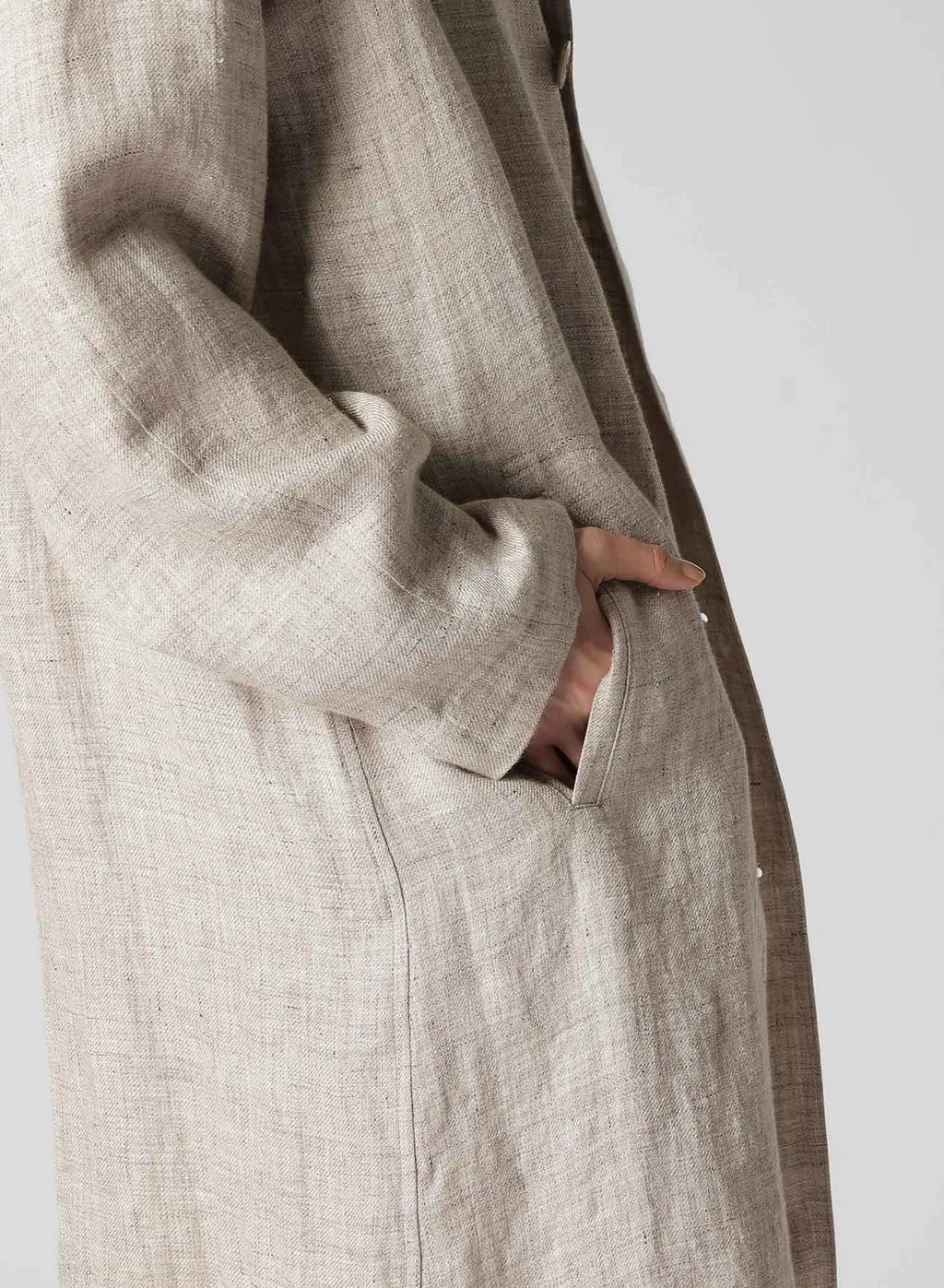 Linen Tweed Double Layered Coat