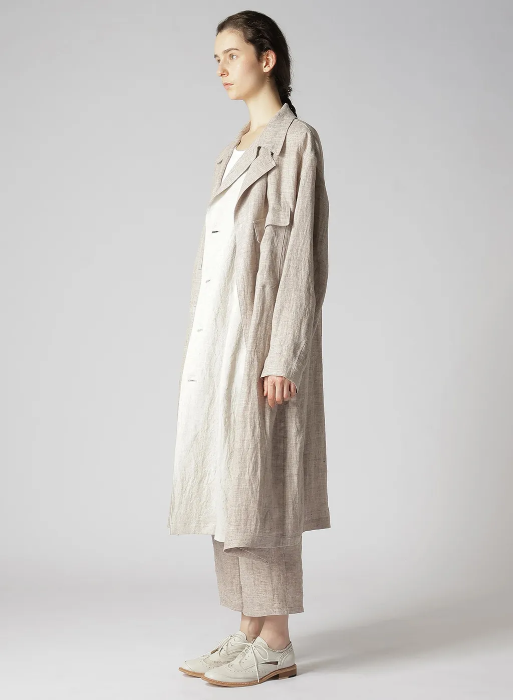Linen Tweed Double Layered Coat