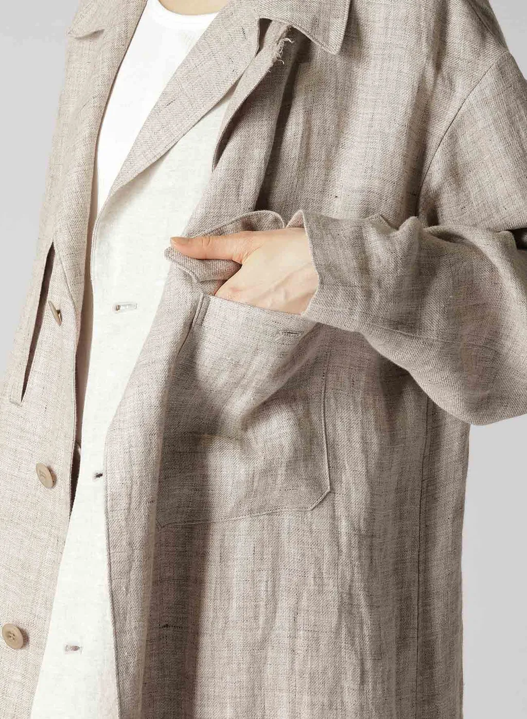 Linen Tweed Double Layered Coat