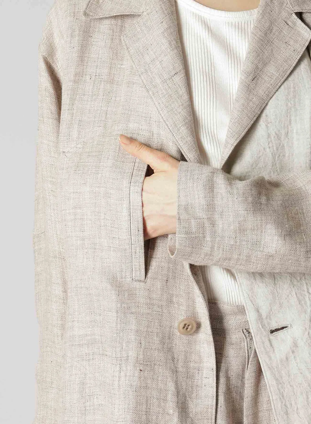 Linen Tweed Double Layered Coat