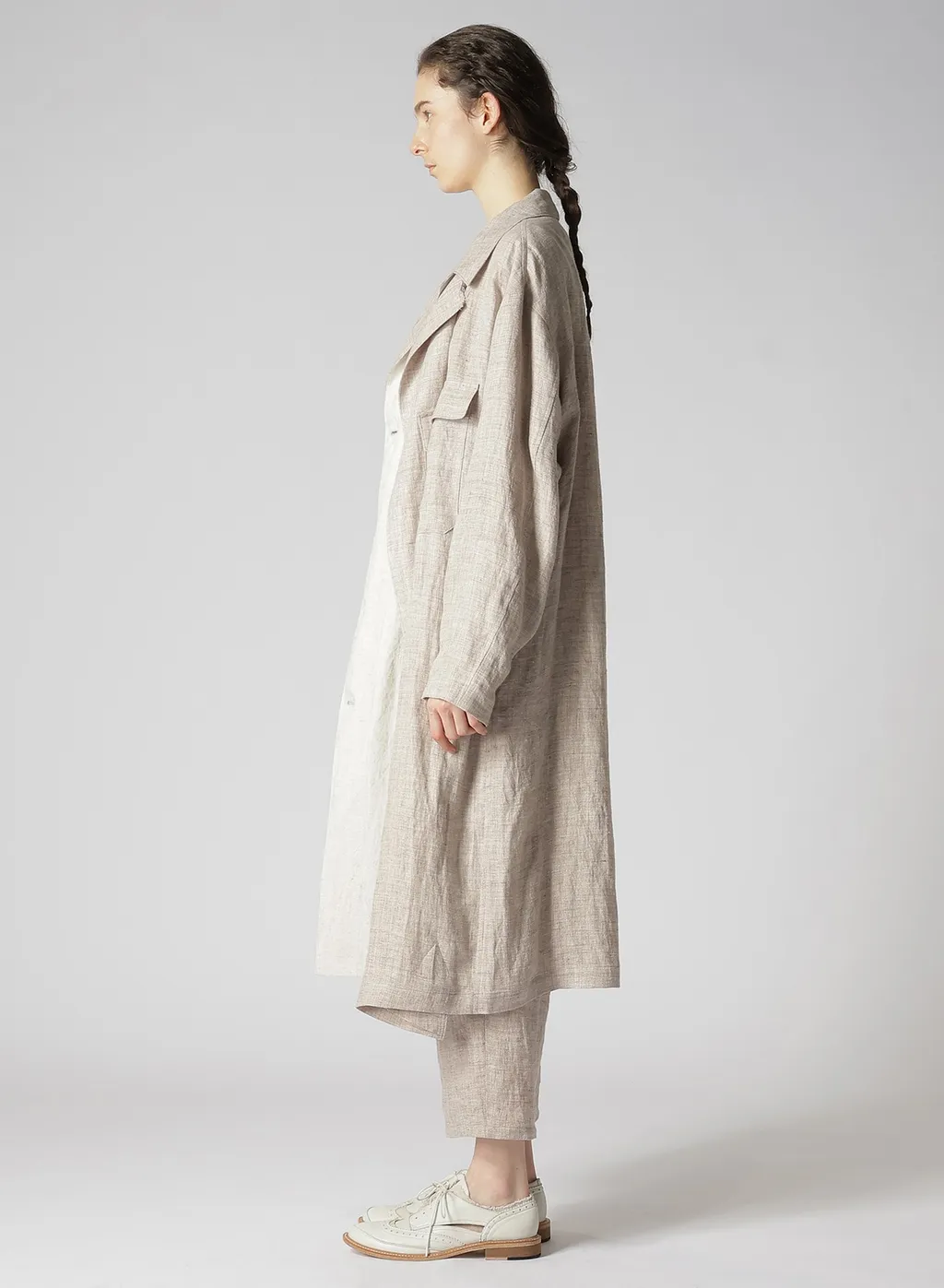 Linen Tweed Double Layered Coat
