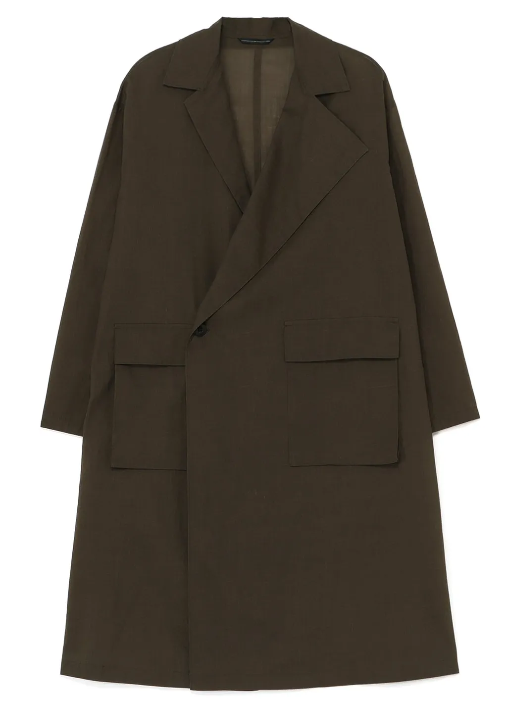 Ramie Oil Lawn Flap Patch Pocket Work Coat