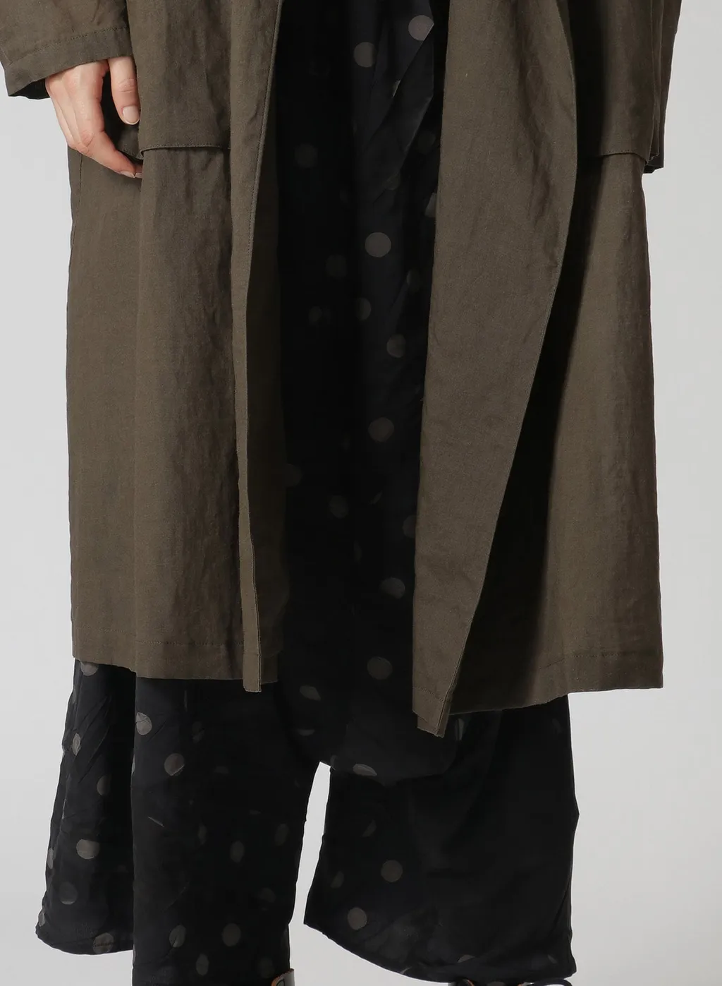 Ramie Oil Lawn Flap Patch Pocket Work Coat