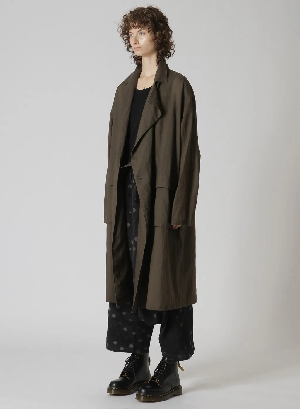 Ramie Oil Lawn Flap Patch Pocket Work Coat