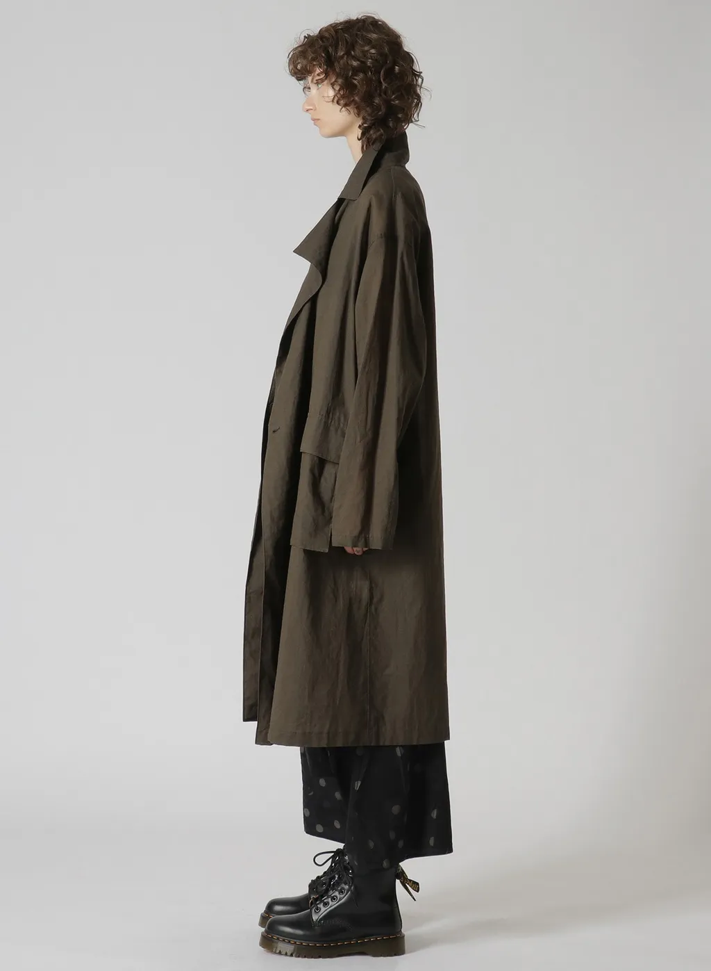 Ramie Oil Lawn Flap Patch Pocket Work Coat