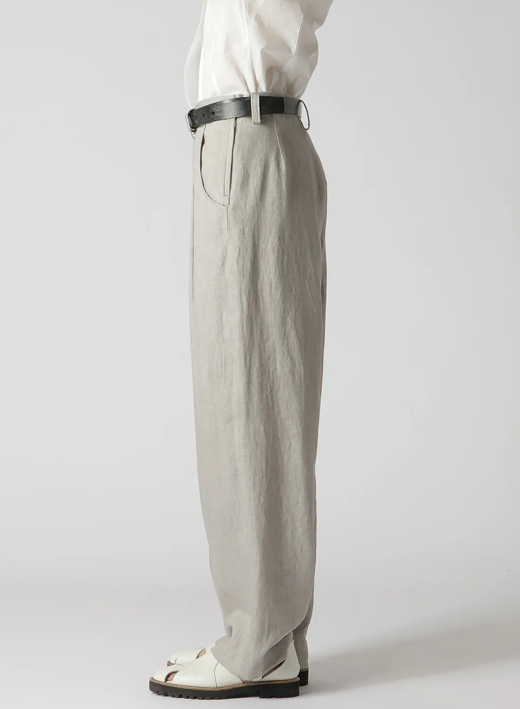 L/C Ink Dyed Light Denim Side Open Pants