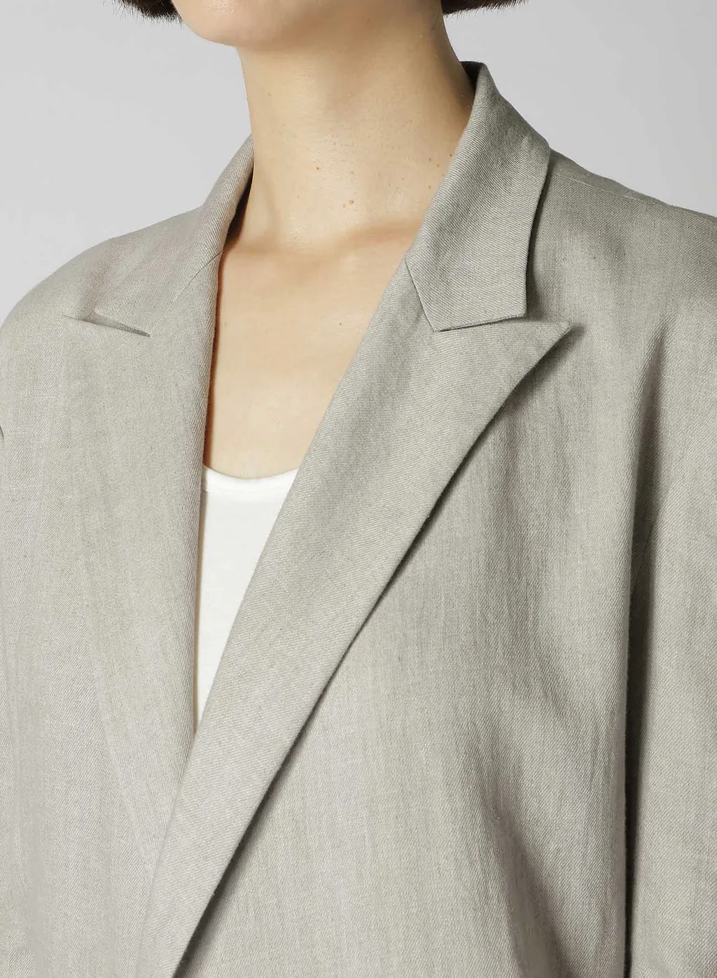 L/C Ink Dyed Light Denim Half Sleeve Tailored Jacket